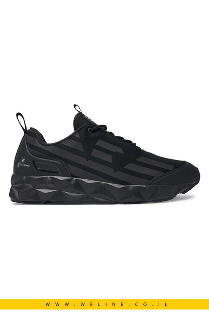 נעלי סניקרס לגברים מבית EA7 Emporio Armani בצבע Triple Black מלא - WELINE.CO.IL