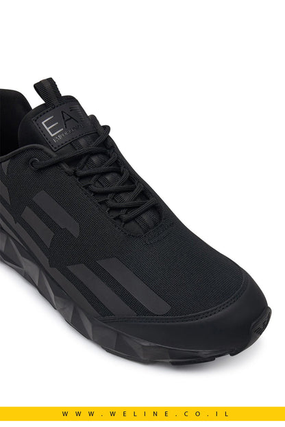 נעלי סניקרס לגברים מבית EA7 Emporio Armani בצבע Triple Black מלא - WELINE.CO.IL