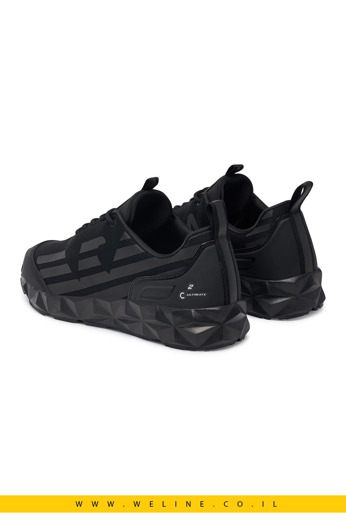 נעלי סניקרס לגברים מבית EA7 Emporio Armani בצבע Triple Black מלא - WELINE.CO.IL