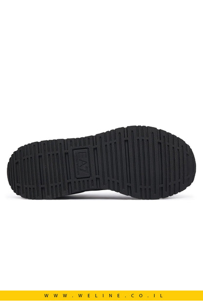 נעלי סניקרס EA7 Emporio Armani צבע: Triple Black / Gold - WELINE.CO.IL