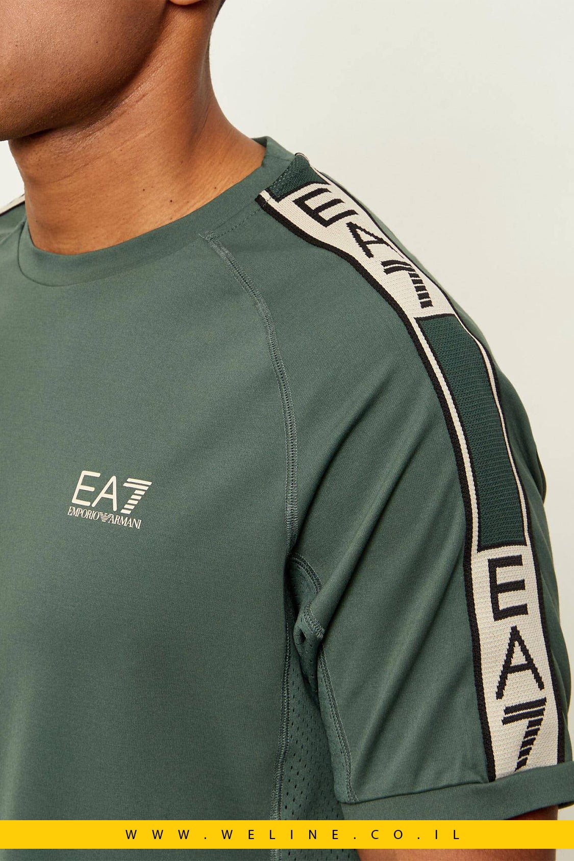 חולצת טי לגברים מבית EA7 בגזרת Modern Fit - WELINE.CO.IL
