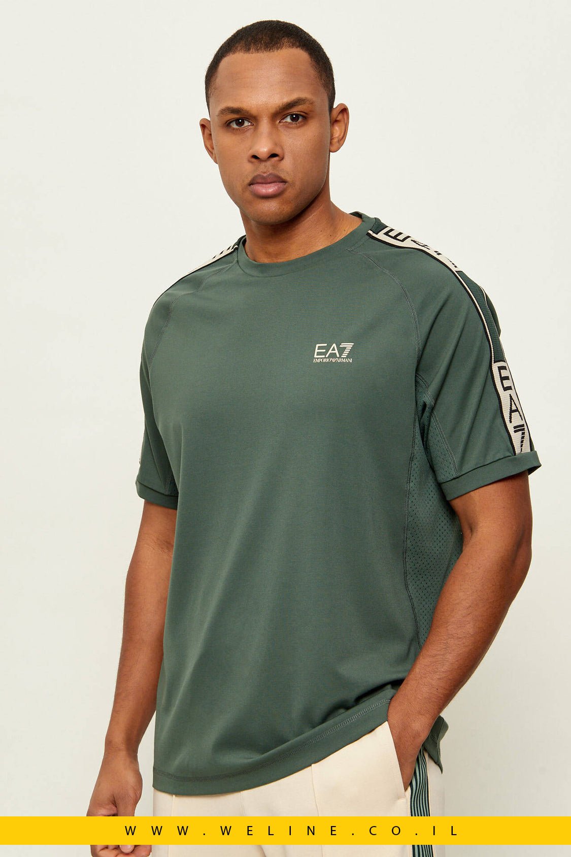 חולצת טי לגברים מבית EA7 בגזרת Modern Fit - WELINE.CO.IL