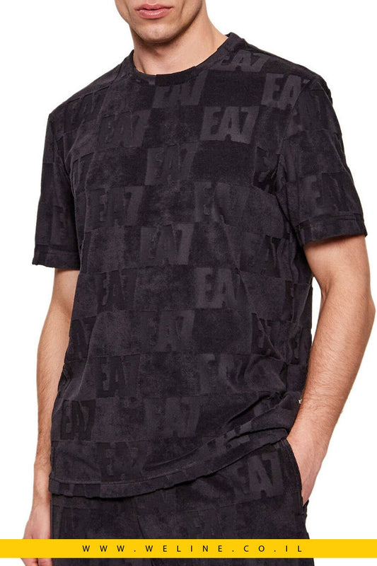 חולצת טי גברים Emporio Armani – צבע שחור - WELINE.CO.IL