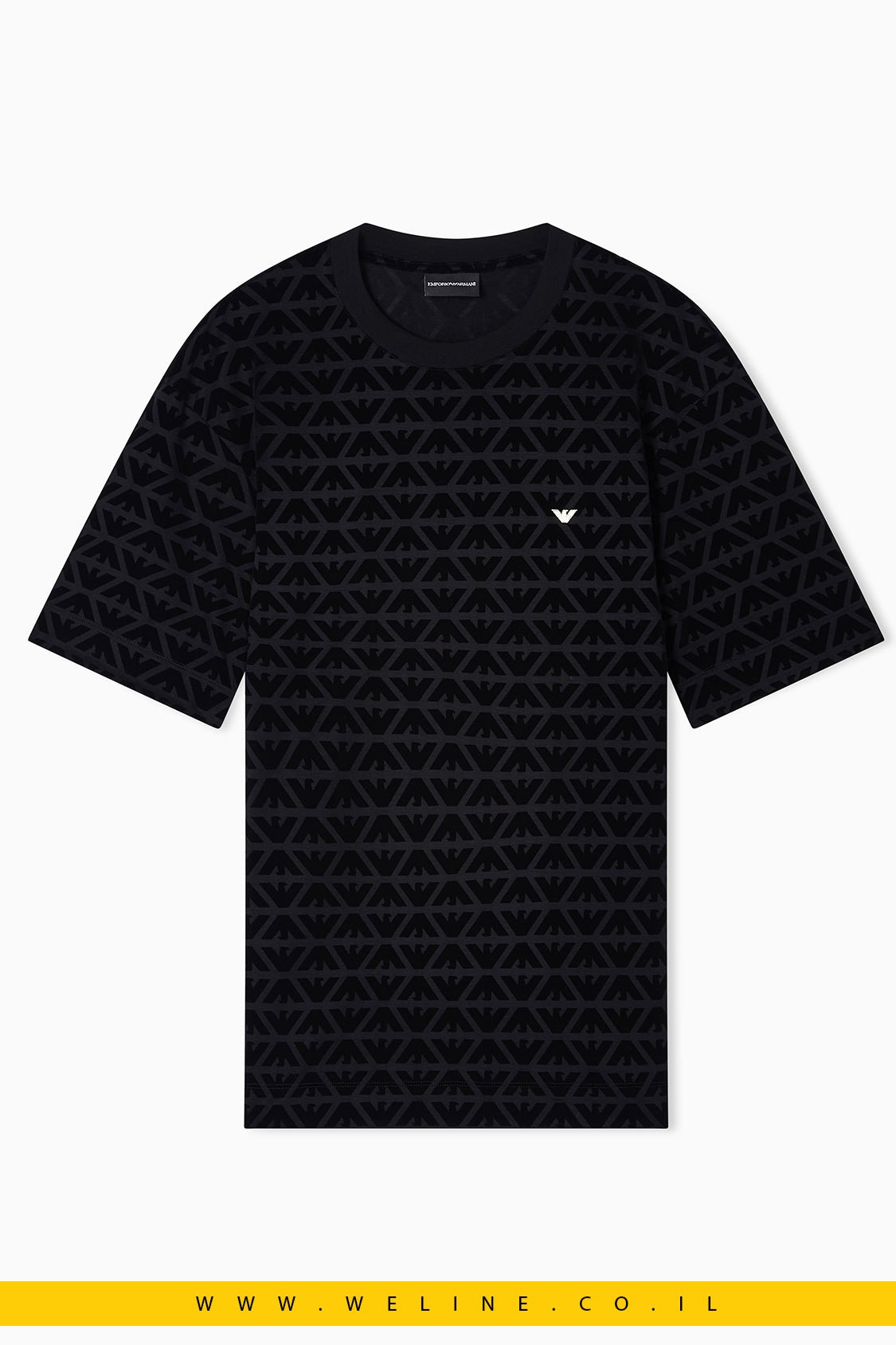 טי שירט גברים Emporio Armani Lunar New Year Lyocell-Blend Jersey T-Shirt – צבע שחור - WELINE.CO.IL