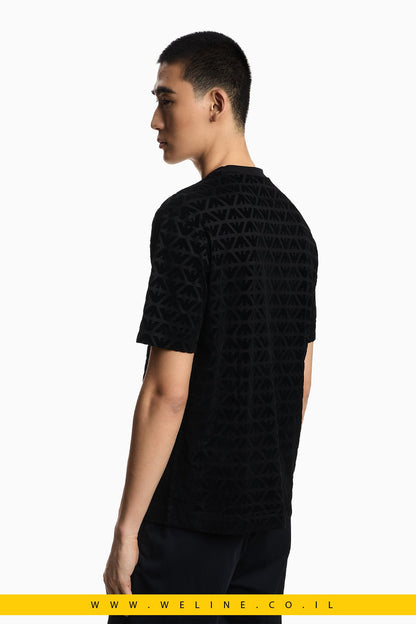 טי שירט גברים Emporio Armani Lunar New Year Lyocell-Blend Jersey T-Shirt – צבע שחור - WELINE.CO.IL