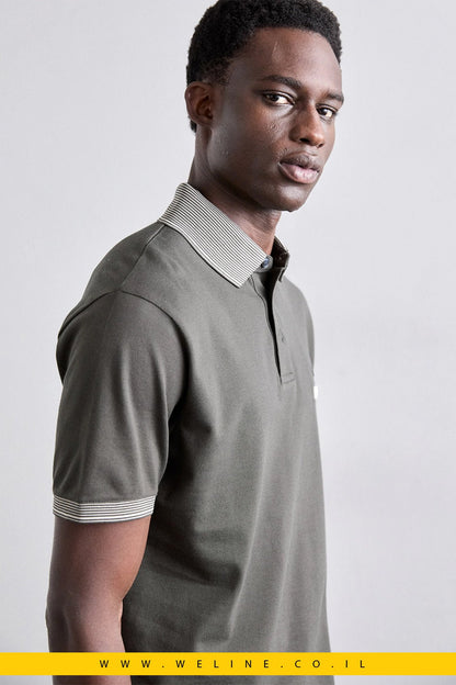 חולצת פולו Emporio Armani Regular Fit- Black Ink - WELINE.CO.IL
