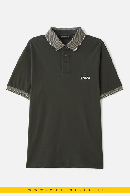חולצת פולו Emporio Armani Regular Fit- Black Ink - WELINE.CO.IL