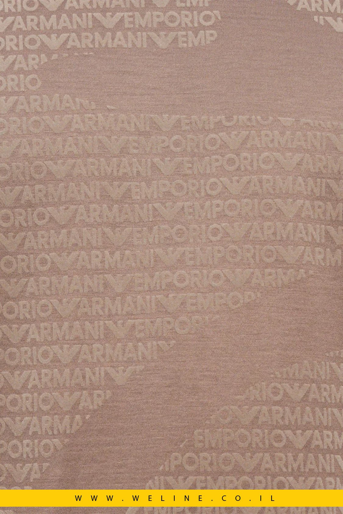 טי שירט Emporio Armani עם הדפס –walnut fancy - WELINE.CO.IL