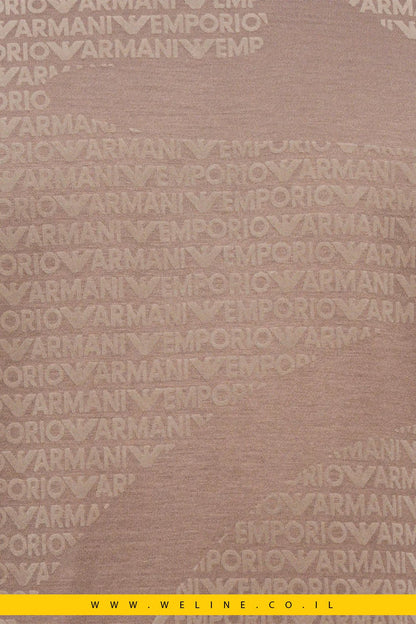 טי שירט Emporio Armani עם הדפס –walnut fancy - WELINE.CO.IL