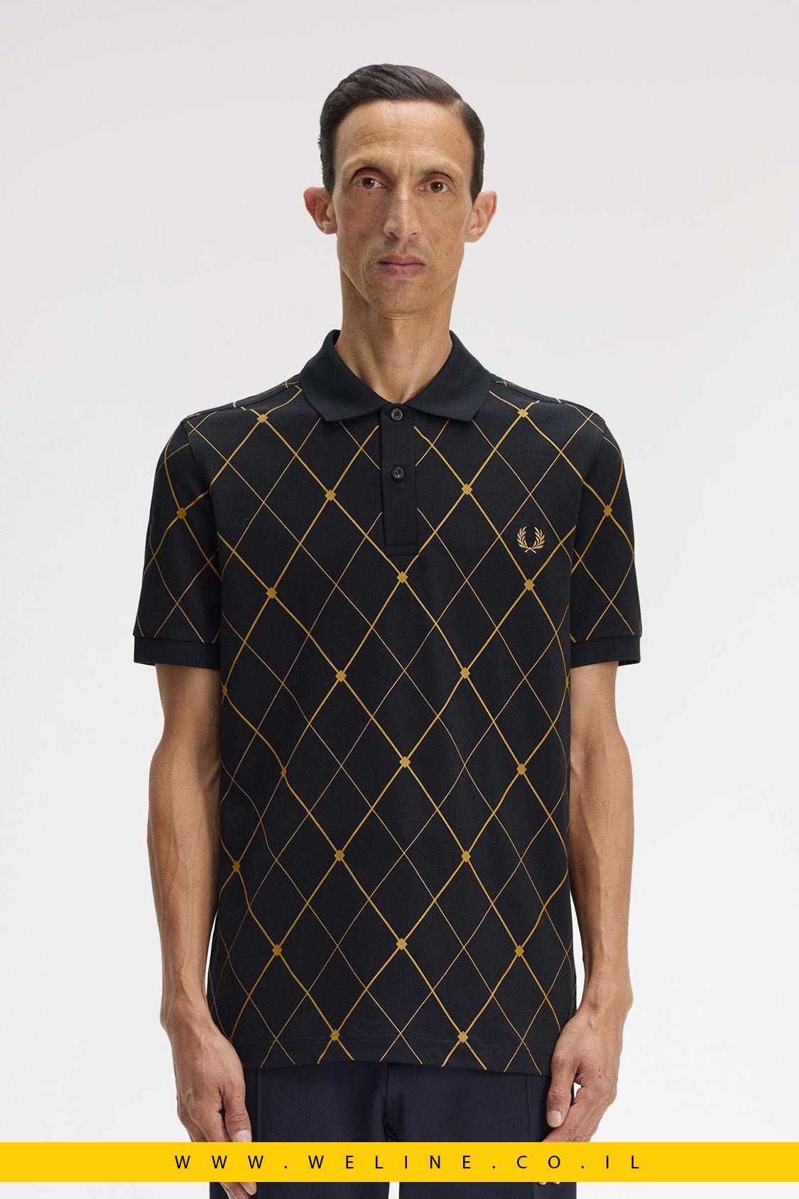 חולצת פולו Fred Perry Argyle Print - WELINE.CO.IL