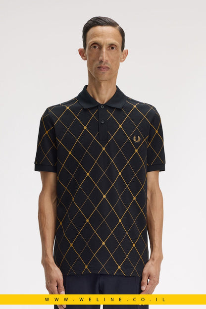 חולצת פולו Fred Perry Argyle Print - WELINE.CO.IL