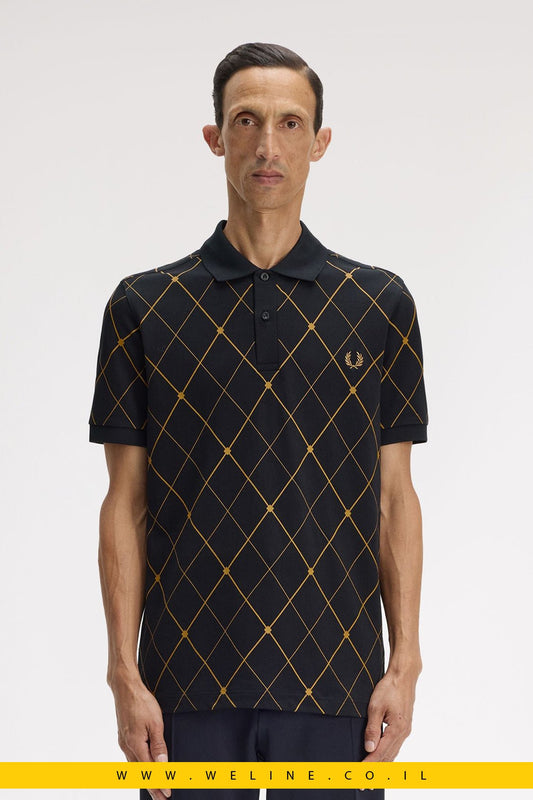 חולצת פולו Fred Perry Argyle Print - WELINE.CO.IL
