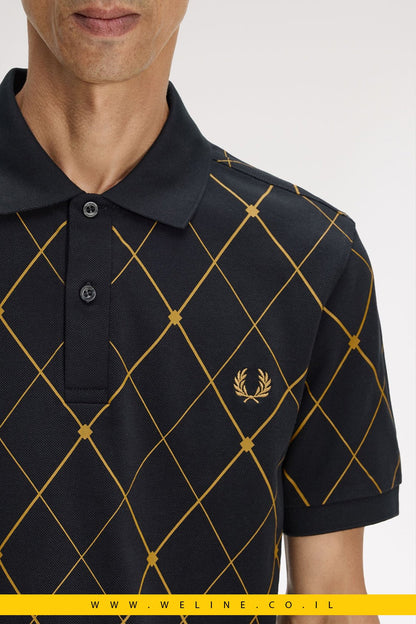 חולצת פולו Fred Perry Argyle Print - WELINE.CO.IL