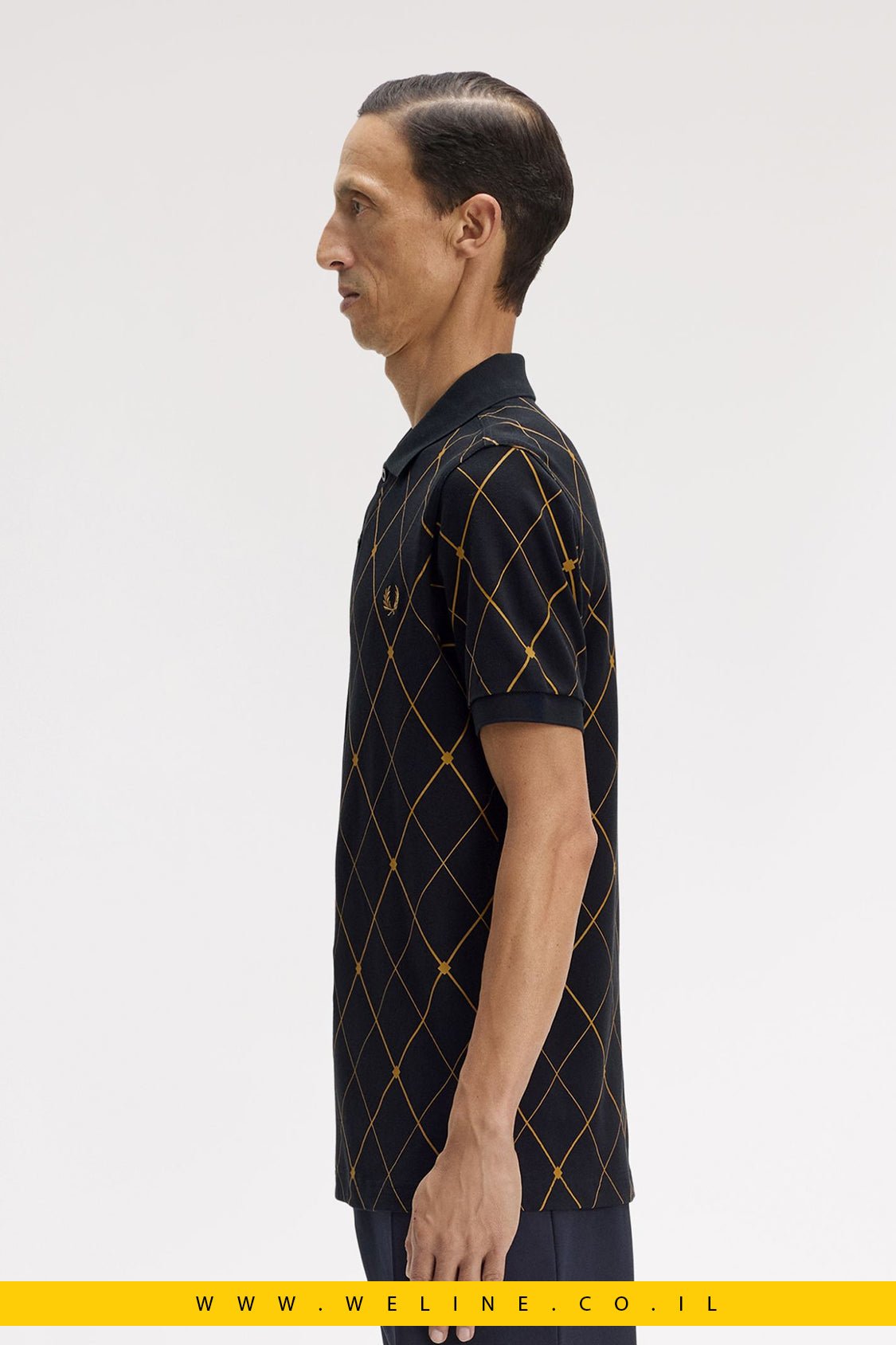 חולצת פולו Fred Perry Argyle Print - WELINE.CO.IL