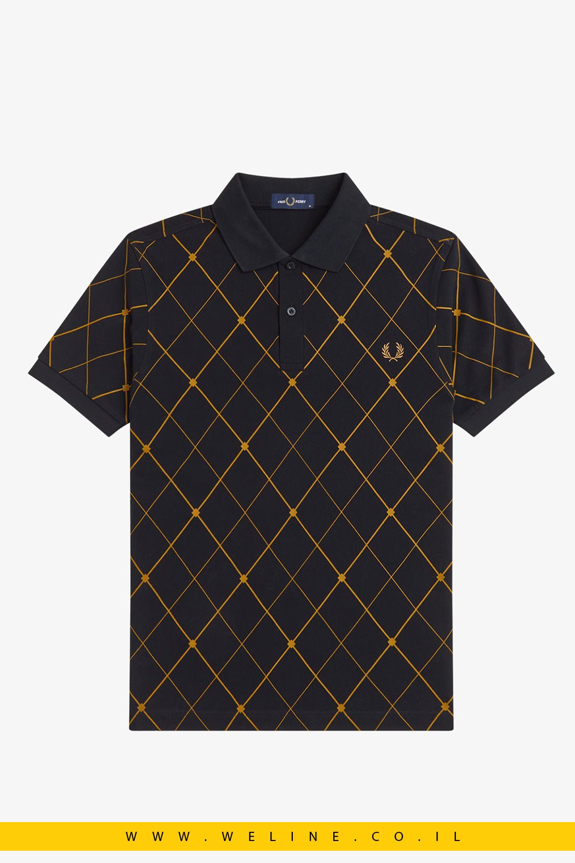 חולצת פולו Fred Perry Argyle Print - WELINE.CO.IL
