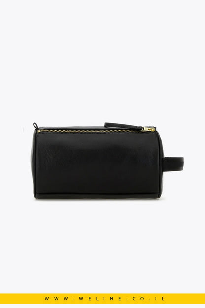 תיק רחצה מעור Fred Perry Black Leather Beauty Case - WELINE.CO.IL