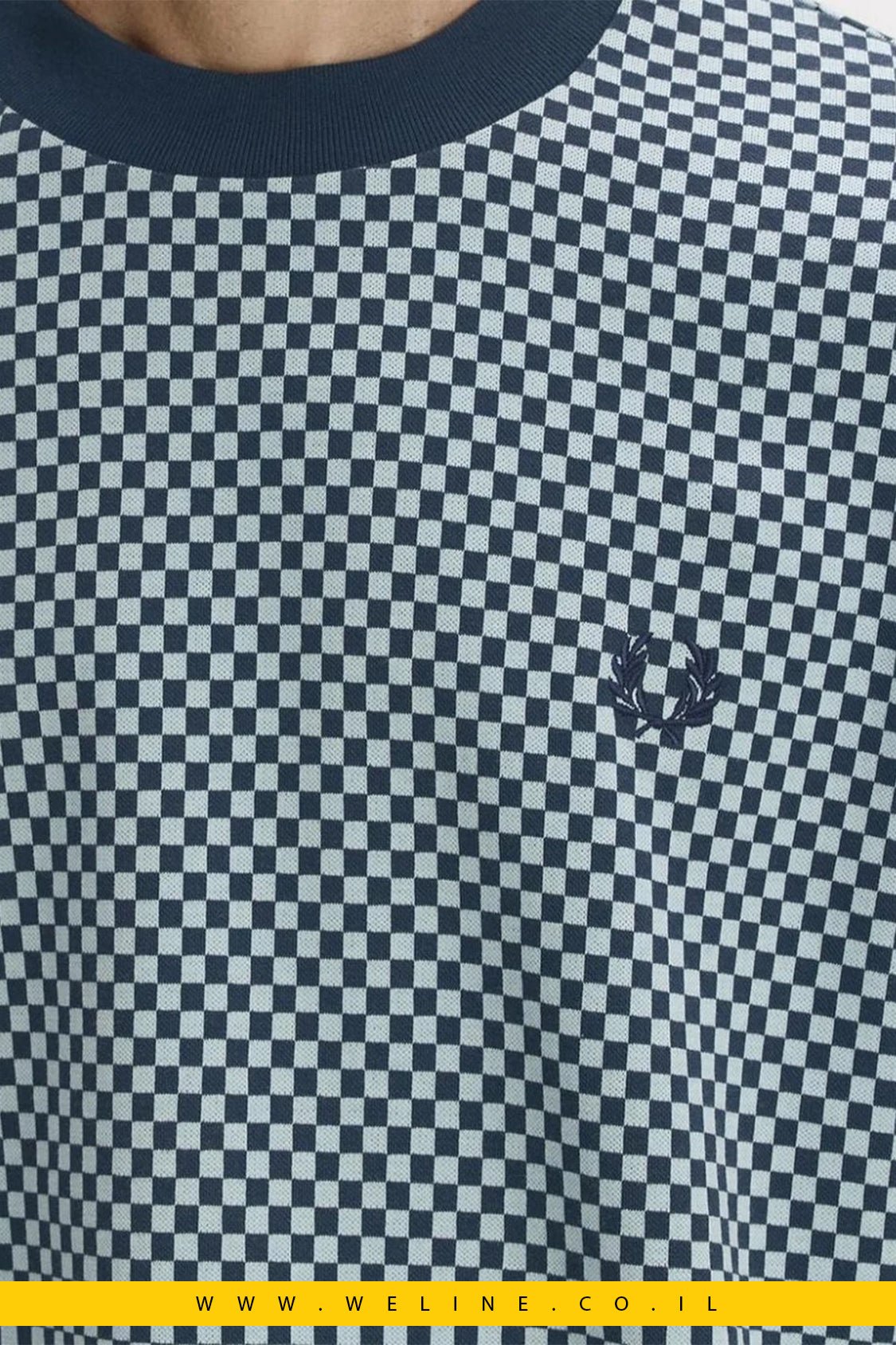 טי שירט Fred Perry Checkerboard Jacquard - WELINE.CO.IL