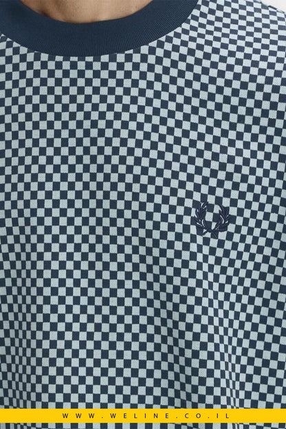 טי שירט Fred Perry Checkerboard Jacquard - WELINE.CO.IL