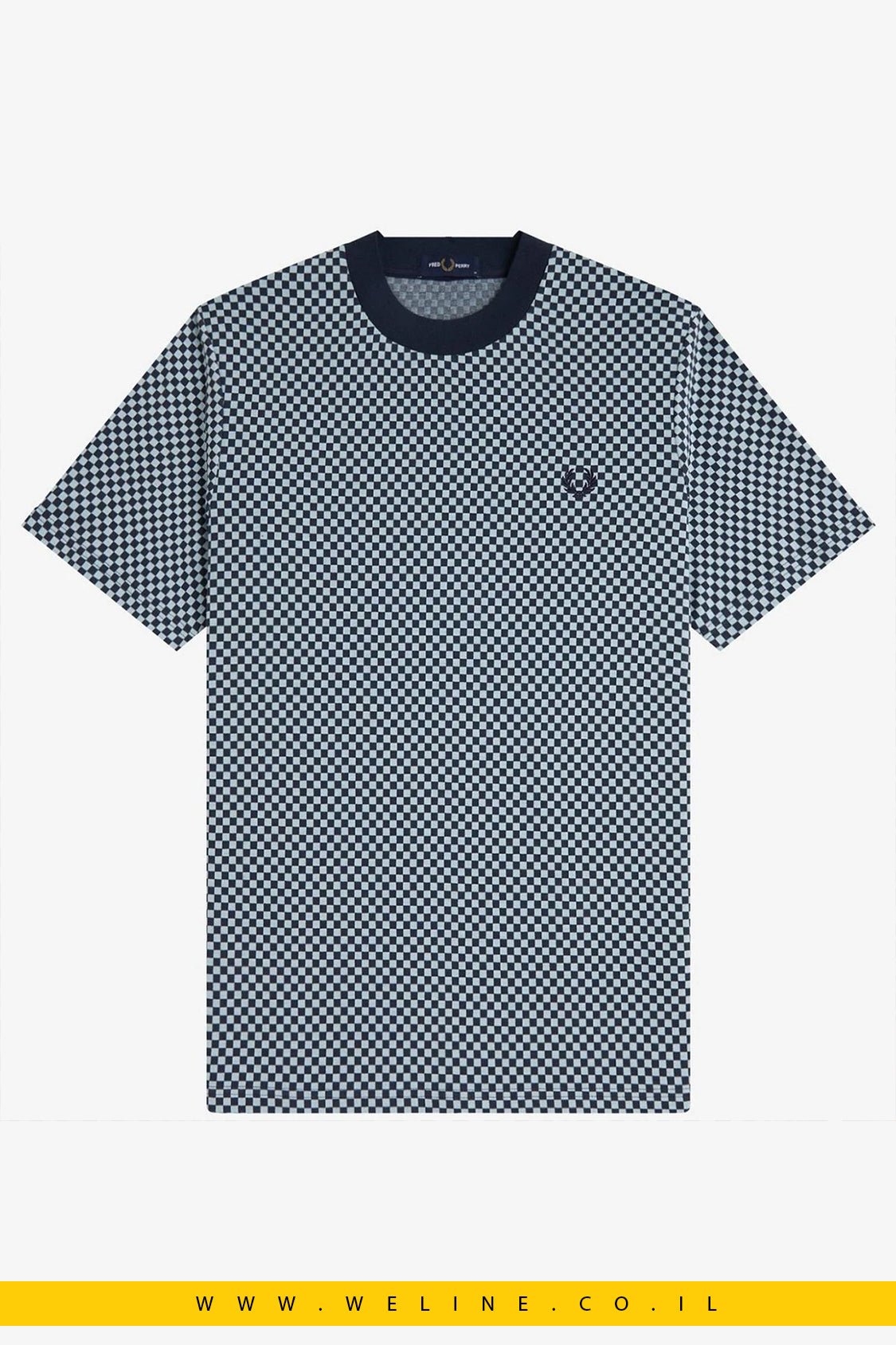 טי שירט Fred Perry Checkerboard Jacquard - WELINE.CO.IL