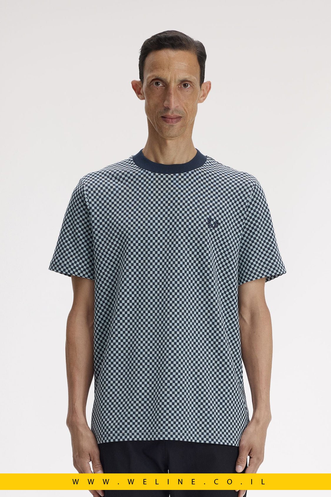 טי שירט Fred Perry Checkerboard Jacquard - WELINE.CO.IL