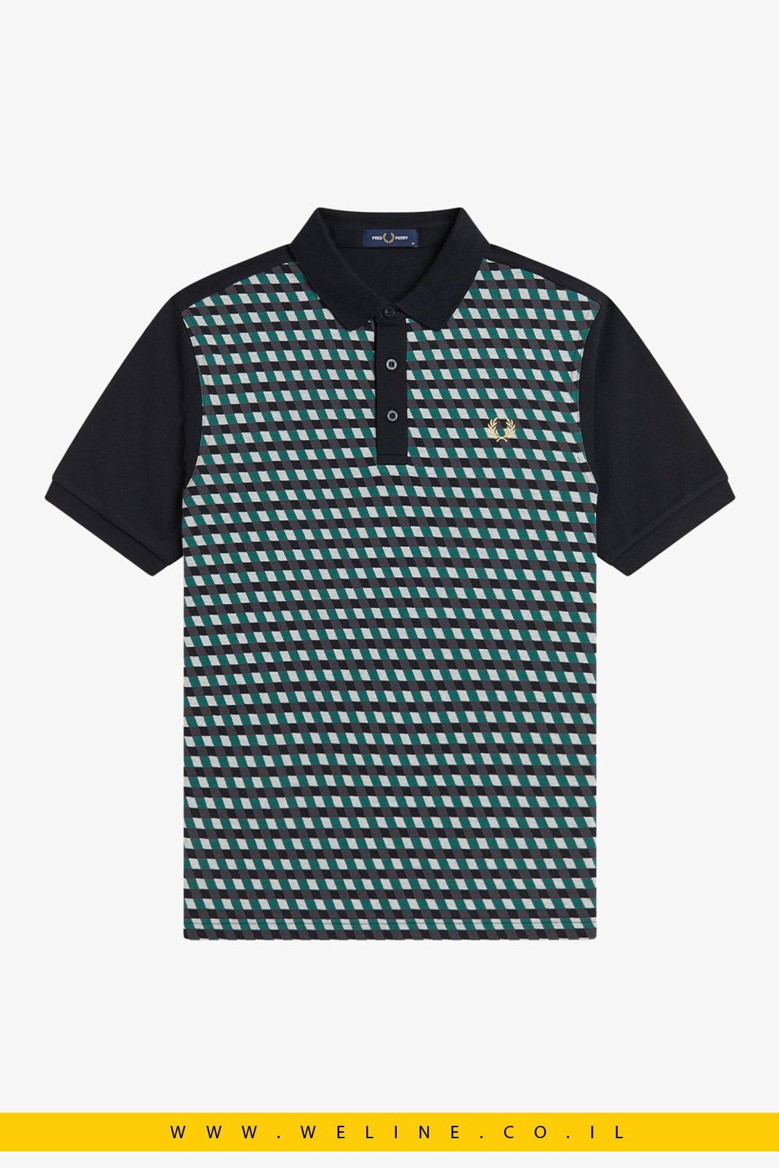 חולצת פולו Fred Perry Geometric Jacquard - WELINE.CO.IL