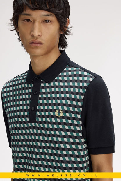 חולצת פולו Fred Perry Geometric Jacquard - WELINE.CO.IL