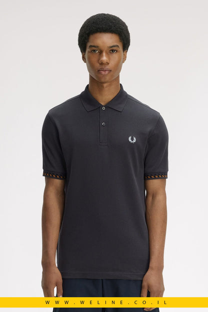 חולצת פולו Fred Perry Jacquard Cuff - WELINE.CO.IL