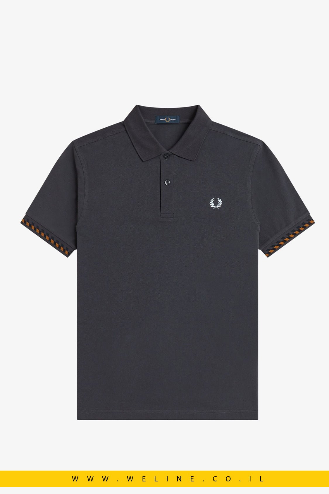 חולצת פולו Fred Perry Jacquard Cuff - WELINE.CO.IL