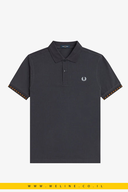 חולצת פולו Fred Perry Jacquard Cuff - WELINE.CO.IL