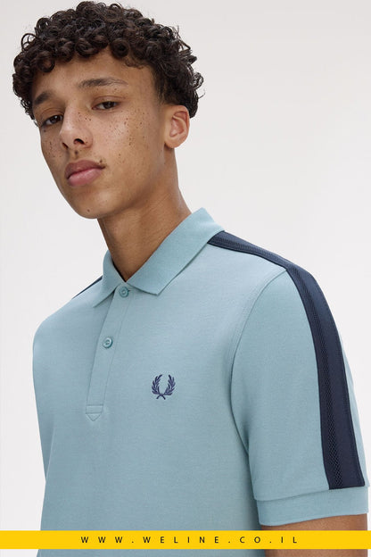 חולצת פולו Fred Perry Mesh Taped Polo Shirt - WELINE.CO.IL