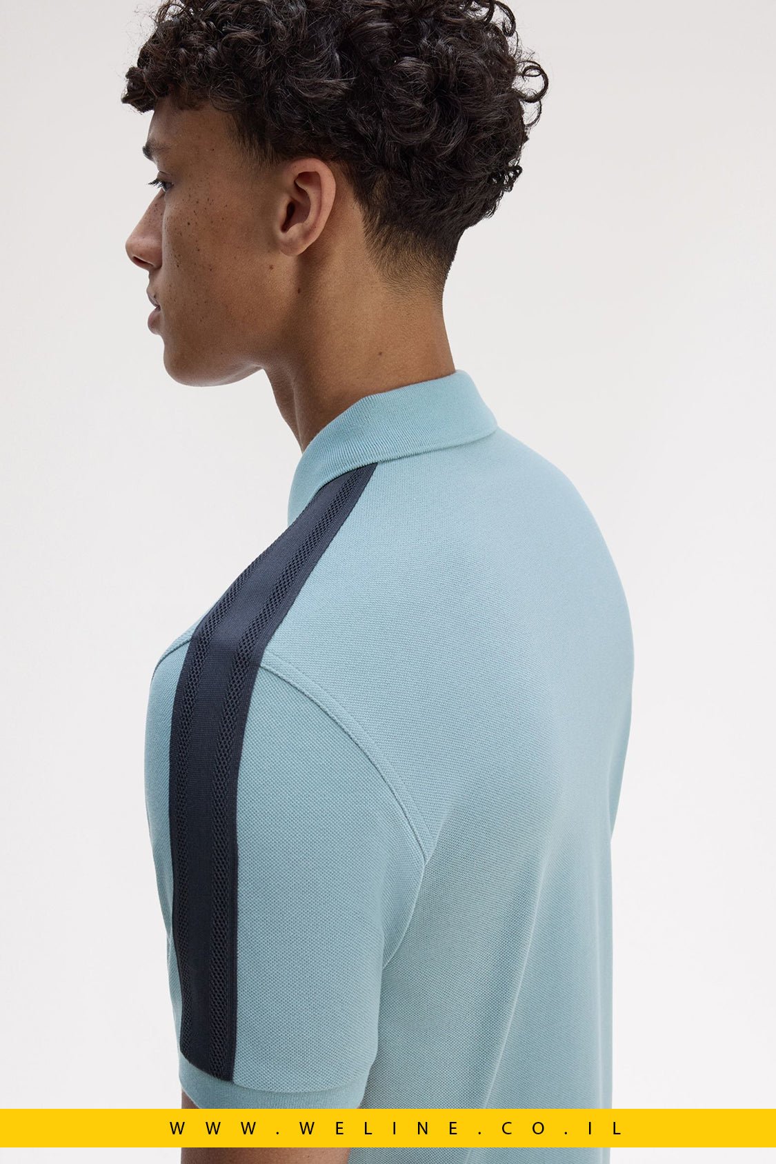 חולצת פולו Fred Perry Mesh Taped Polo Shirt - WELINE.CO.IL