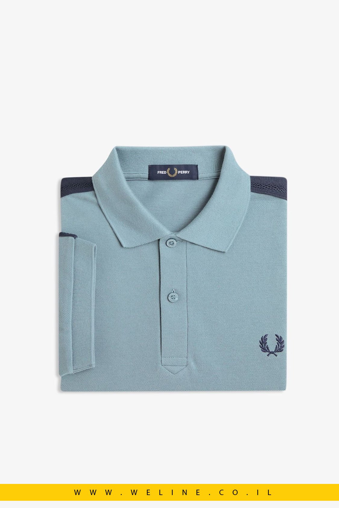 חולצת פולו Fred Perry Mesh Taped Polo Shirt - WELINE.CO.IL