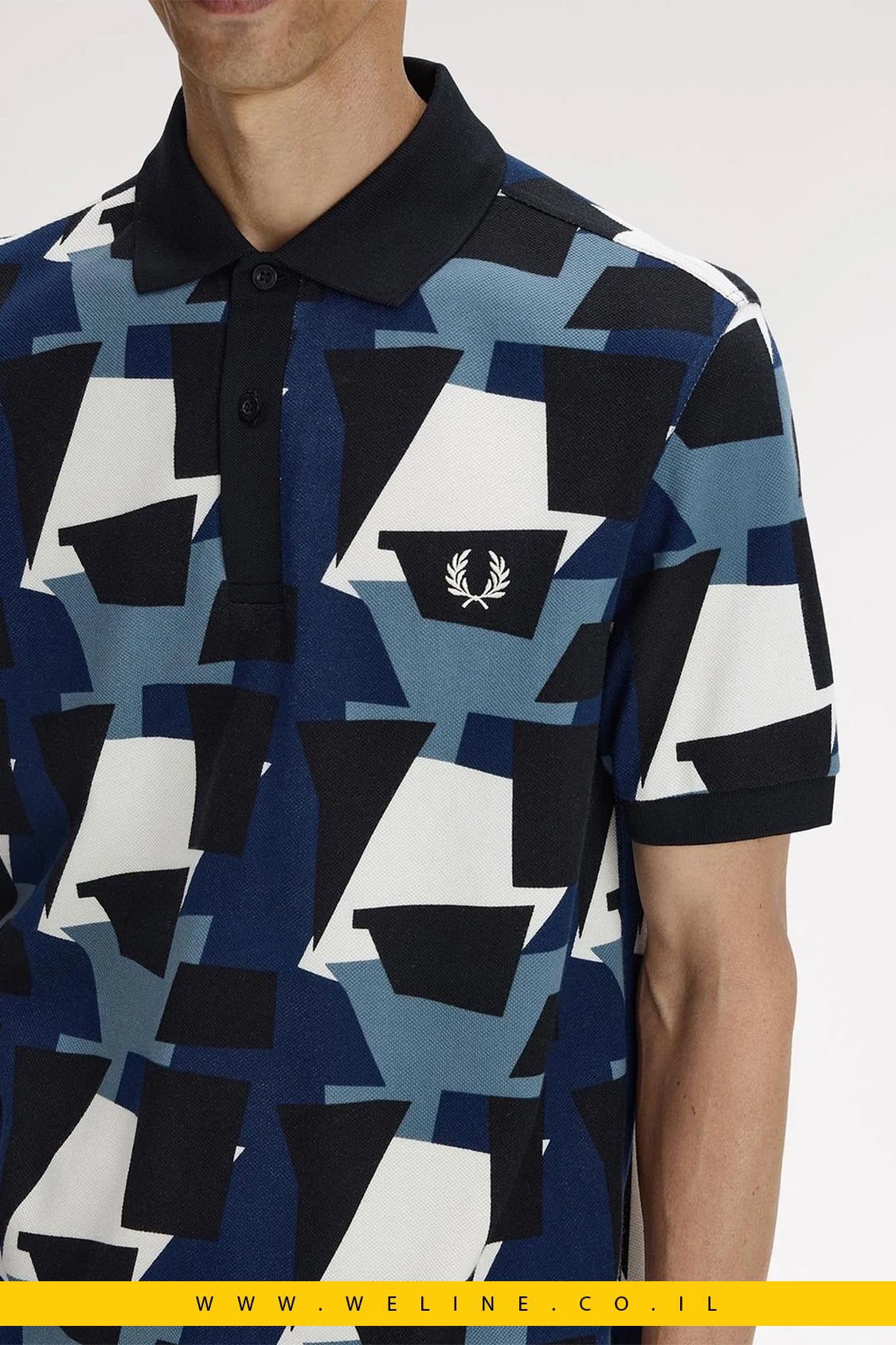 חולצת פולו Fred Perry מודפסת Regular Fit - WELINE.CO.IL