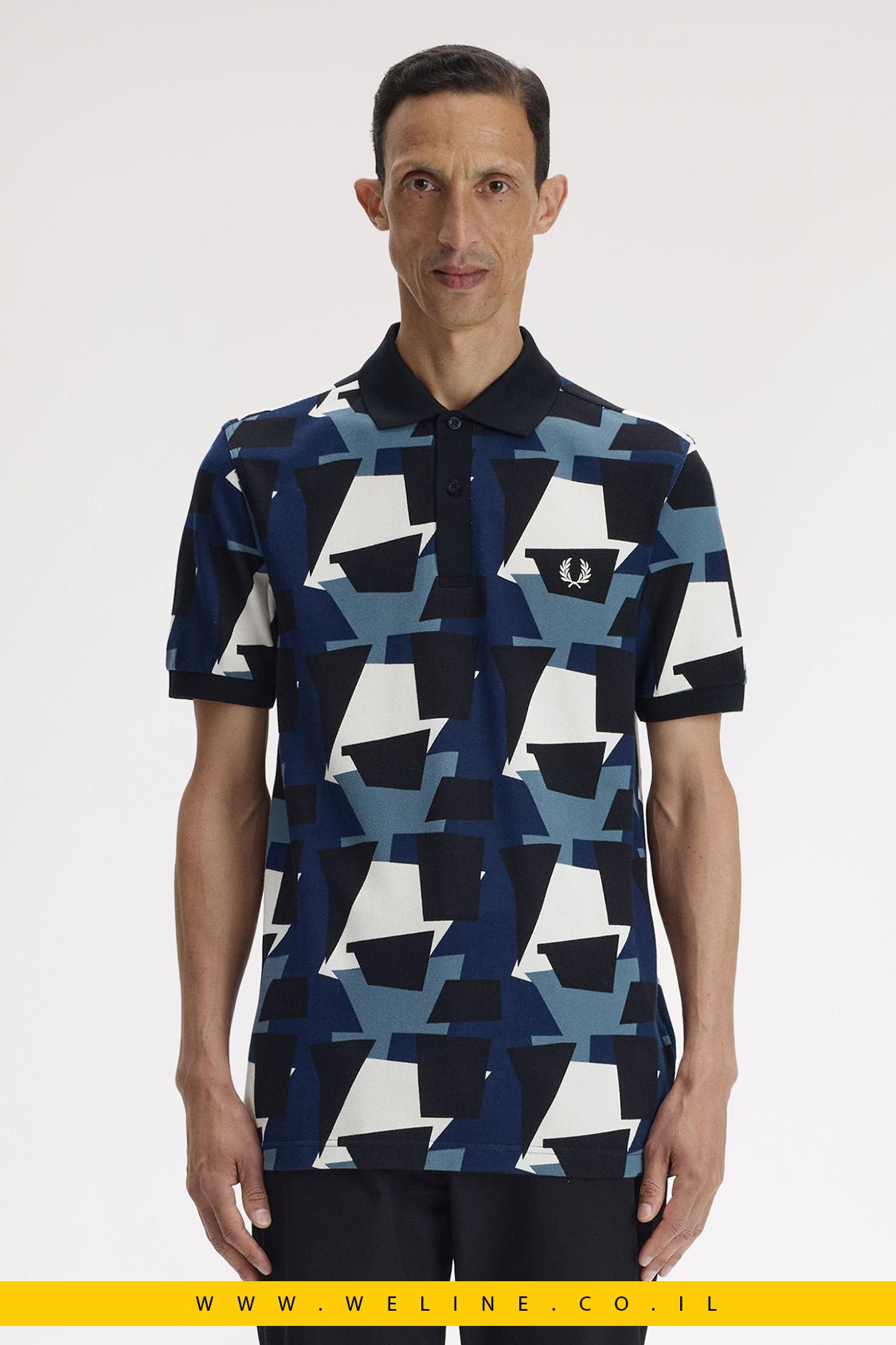 חולצת פולו Fred Perry מודפסת Regular Fit - WELINE.CO.IL