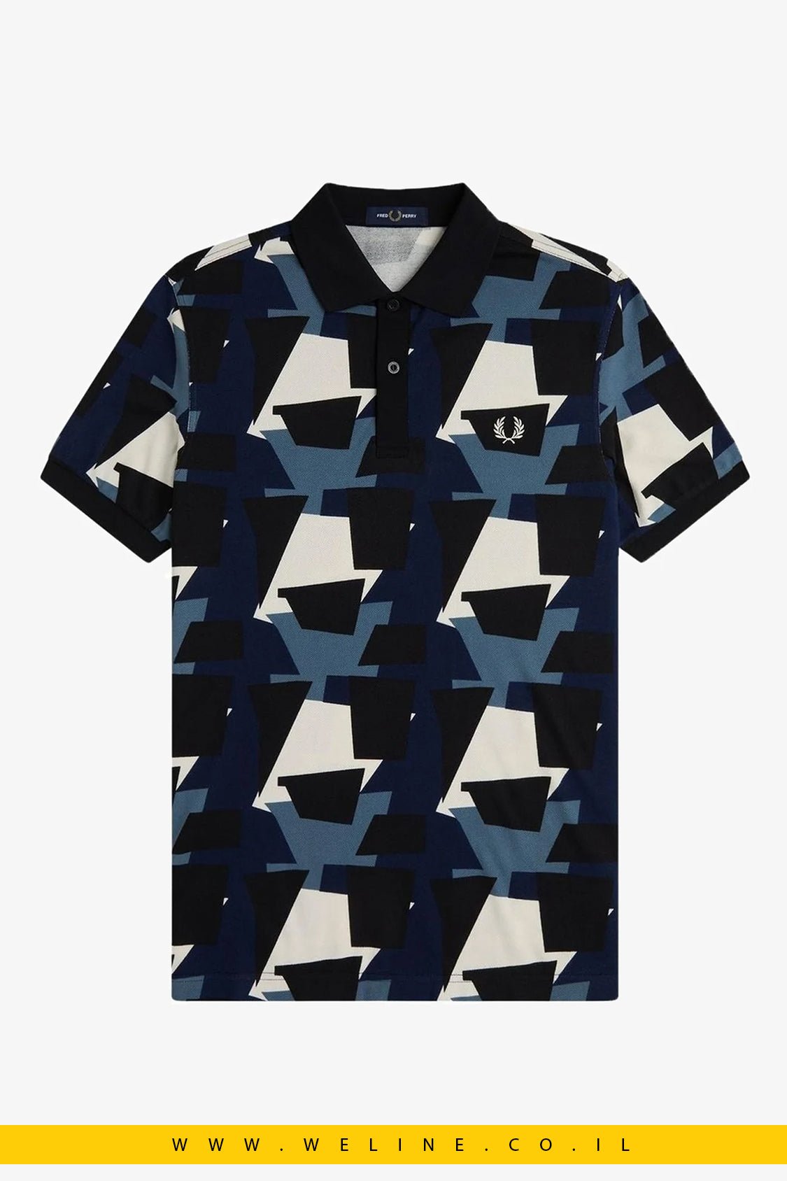 חולצת פולו Fred Perry מודפסת Regular Fit - WELINE.CO.IL