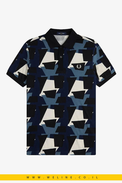 חולצת פולו Fred Perry מודפסת Regular Fit - WELINE.CO.IL