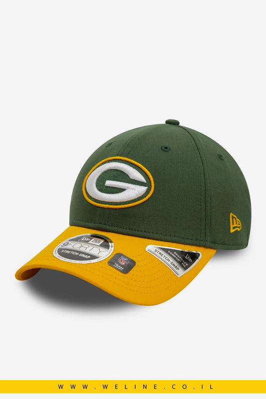 כובע מתכוונן Green Bay Packers NFL Dark Green 9FORTY Stretch Snap מבית New Era - WELINE.CO.IL