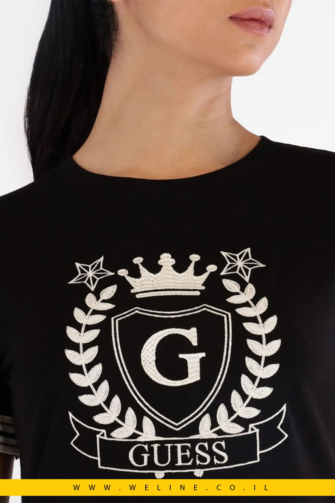 חולצת טי נשים Guess Active Muriel – צבע שחור - WELINE.CO.IL
