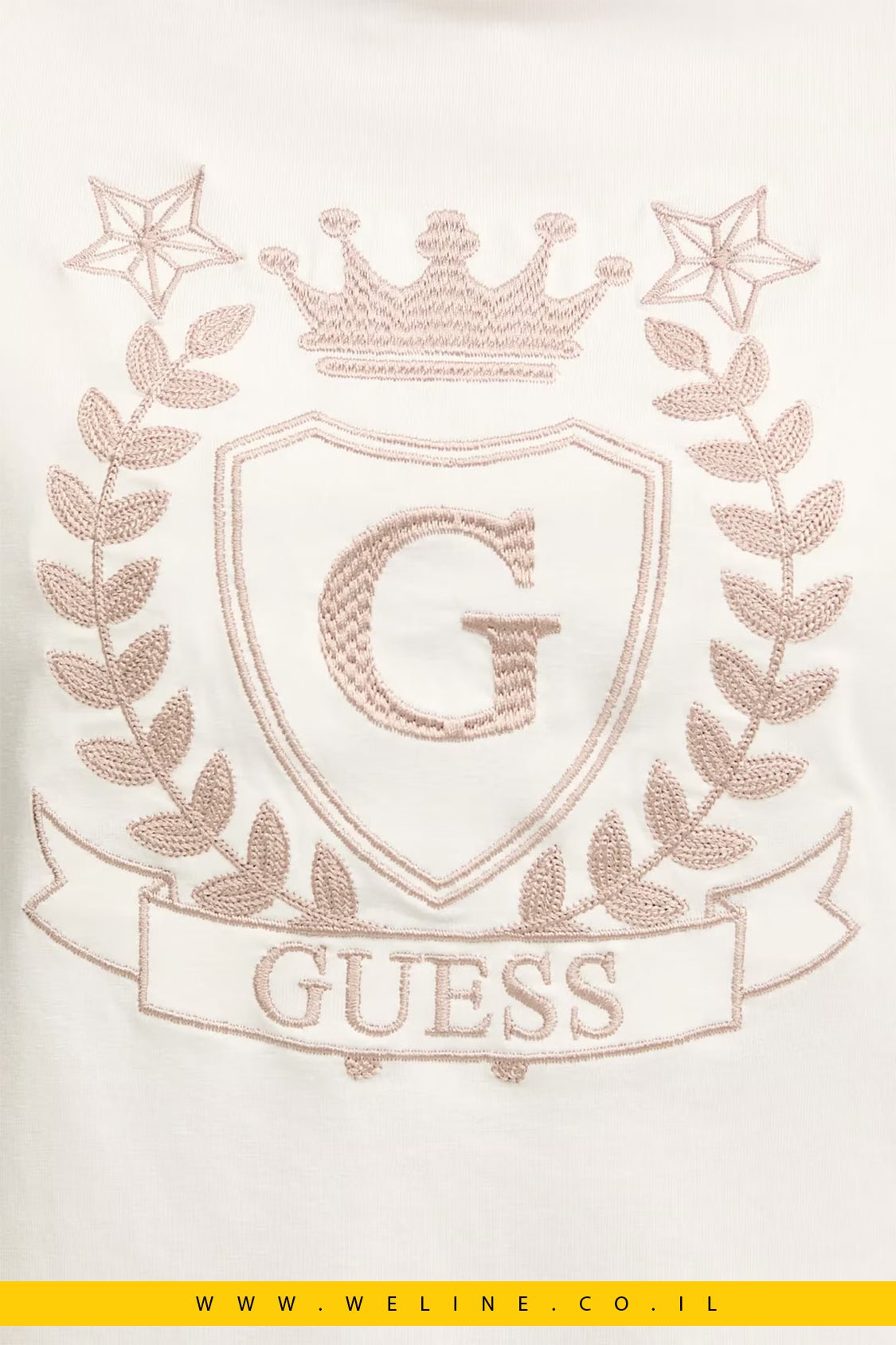 חולצת טי נשים Guess MURIEL Regular Fit – צבע בז' - WELINE.CO.IL