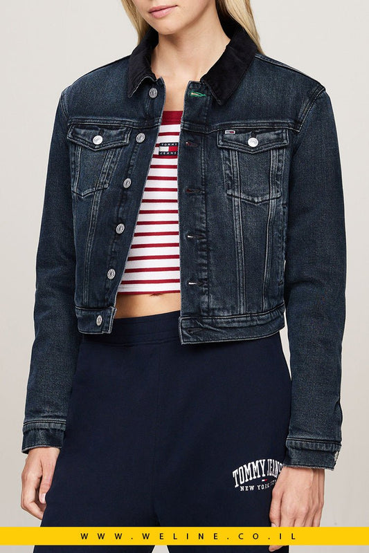 מעיל ג'ינס לנשים IZZIE FADED PADDED TRUCKER - WELINE.CO.IL