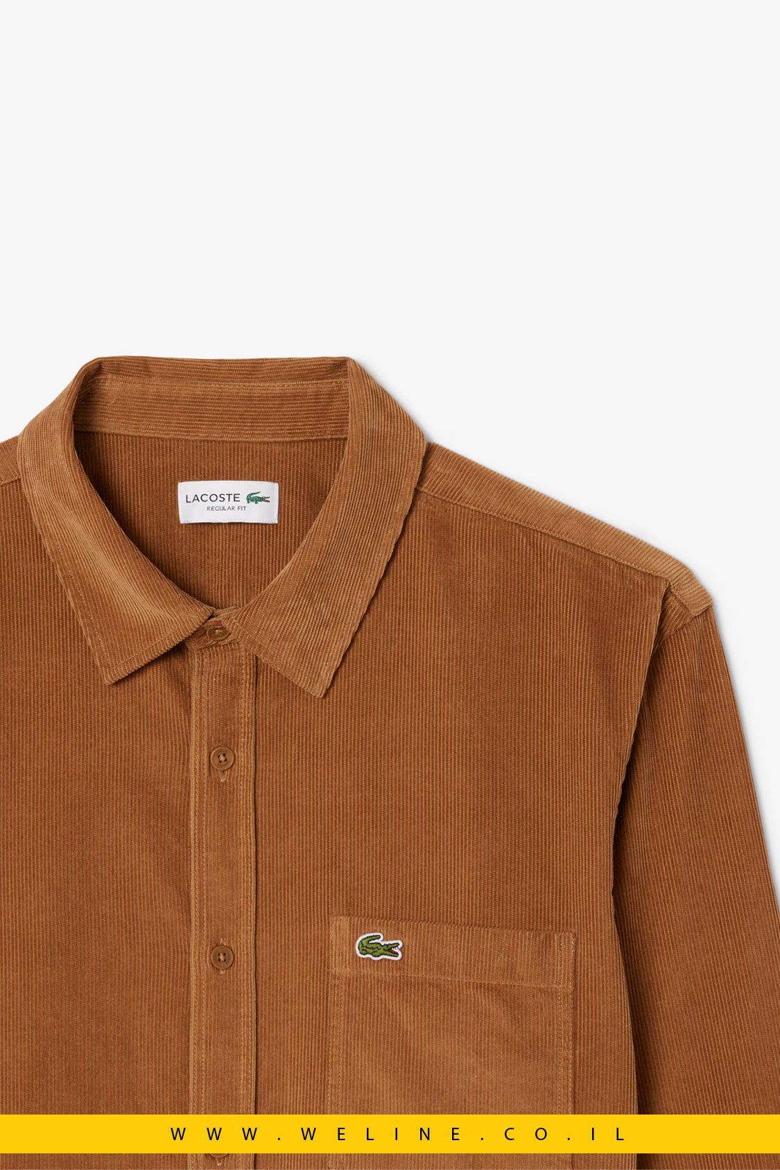 חולצת קורדורוי לגברים – Lacoste - WELINE.CO.IL