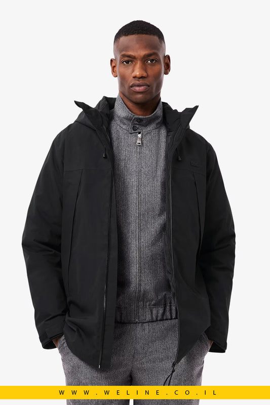 מעיל פארקה לגברים Lacoste – דגם 3 - in - 1 דוחה מים עם שכבת דאון נפרדת - WELINE.CO.IL