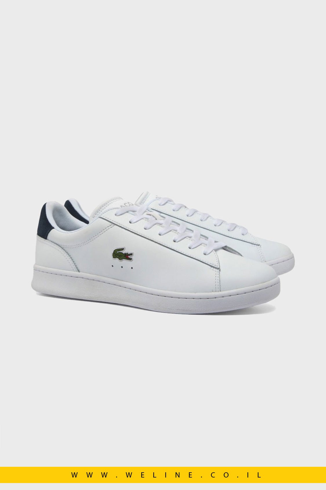 נעלי סניקרס עור לגברים Lacoste - WELINE.CO.IL