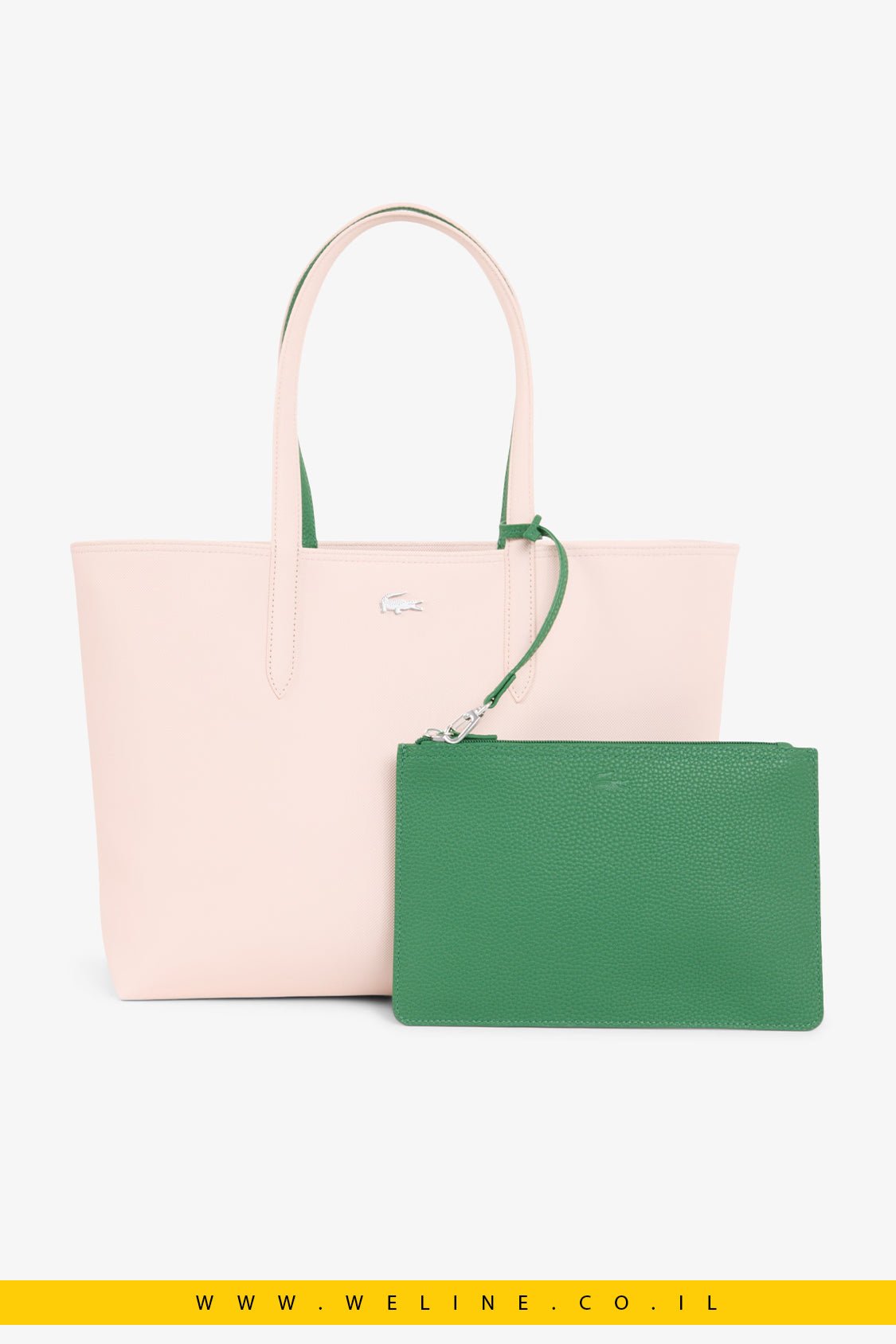 תיק דו-צדדי Lacoste Anna Reversible Tote with Pouch עם נרתיק - WELINE.CO.IL