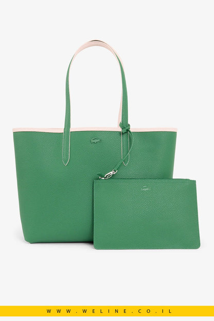 תיק דו-צדדי Lacoste Anna Reversible Tote with Pouch עם נרתיק - WELINE.CO.IL