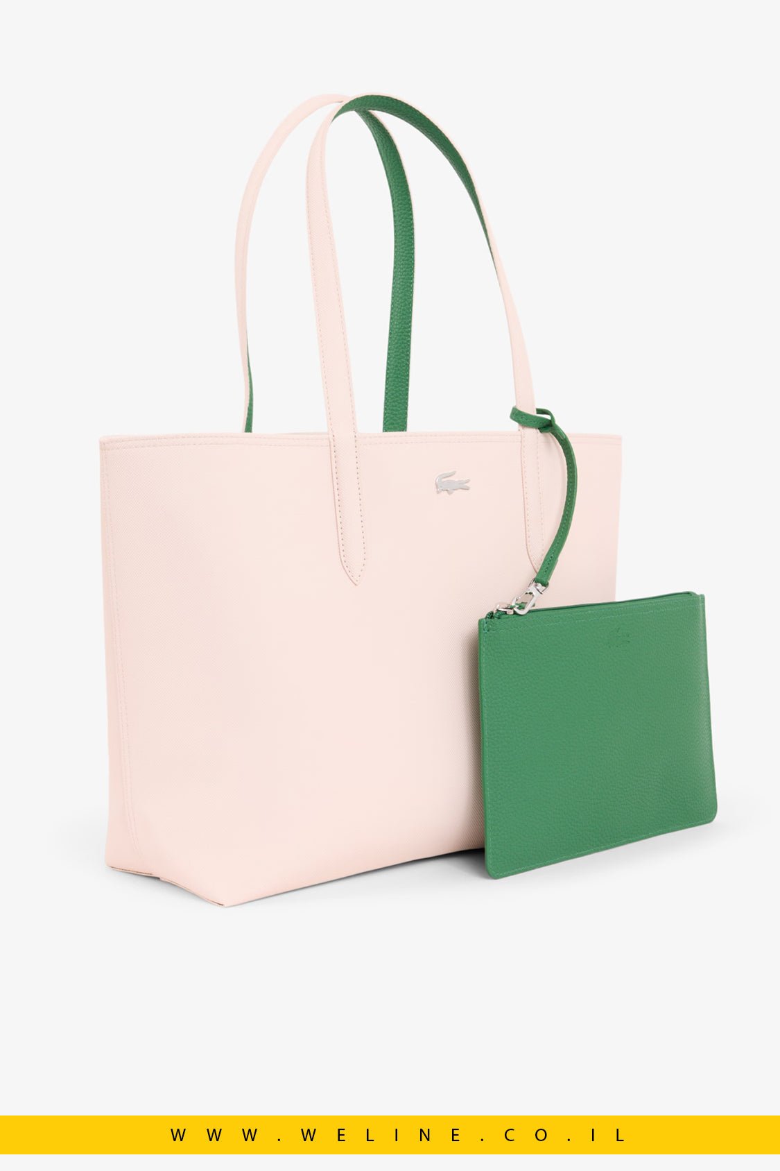 תיק דו-צדדי Lacoste Anna Reversible Tote with Pouch עם נרתיק - WELINE.CO.IL