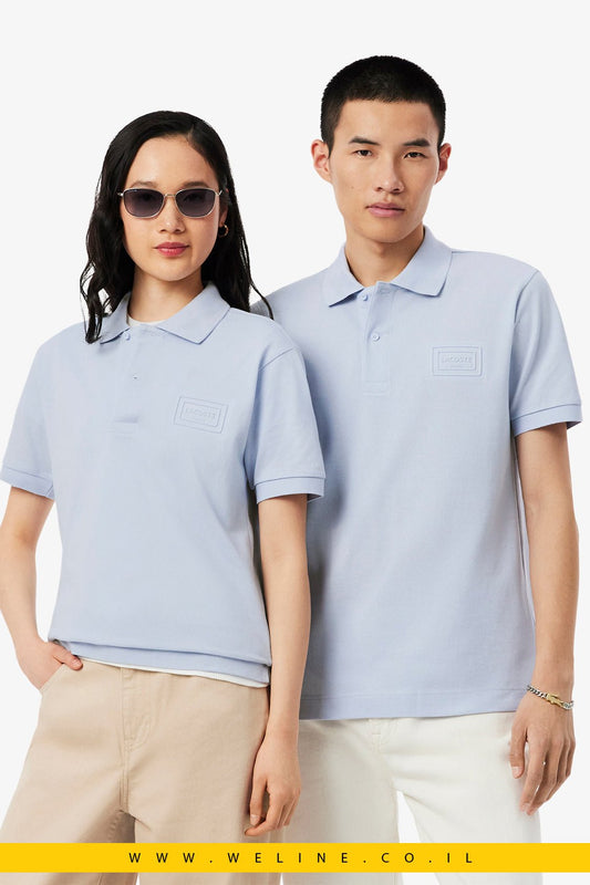 חולצת פולו Lacoste Classic Fit Embossed Branding יוניסקס - WELINE.CO.IL