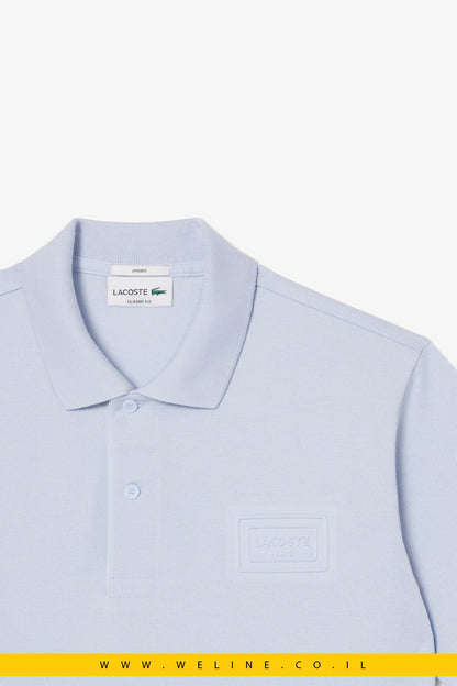 חולצת פולו Lacoste Classic Fit Embossed Branding יוניסקס - WELINE.CO.IL
