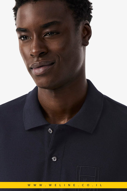 חולצת פולו גברים Lacoste Classic Fit Embroidery Detail Petit Piqué – צבע שחור - WELINE.CO.IL