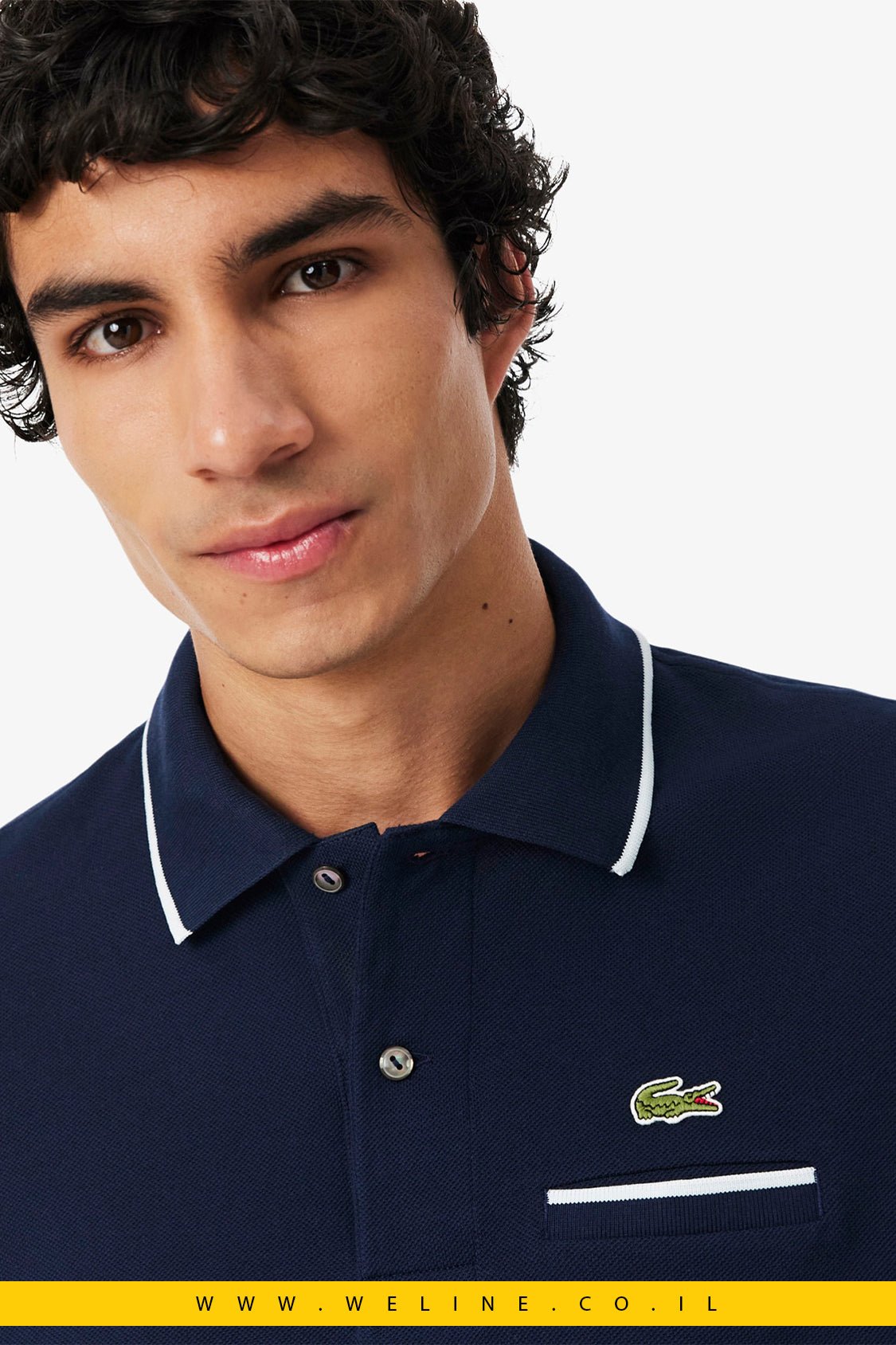 חולצת פולו Lacoste Classic Fit Pocket Accent L.12.12 - WELINE.CO.IL